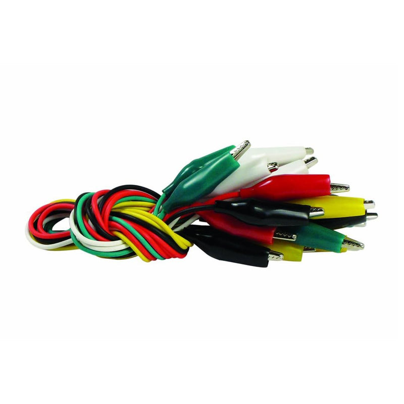 [Australia - AusPower] - SE 10-Piece Test Lead Set with Alligator Clips – 22" 28-Gauge Copper Wire, Vinyl-Covered Clips – TL10 