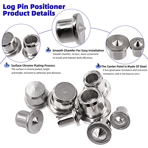 Glarks wooden dowel pins set with beveled ends, fluted dowels, tenon centers, and transfer plugs for furniture projects