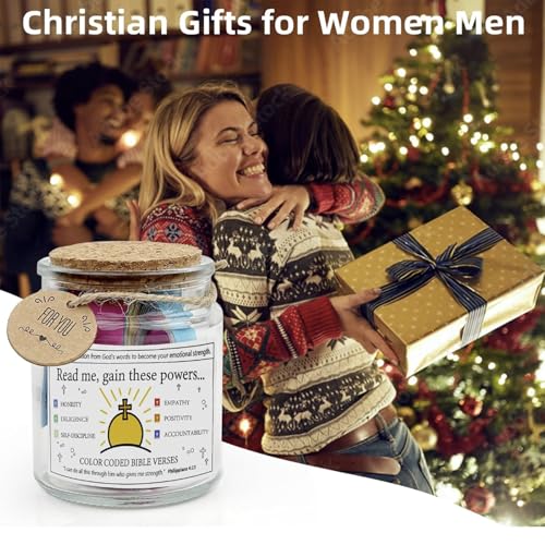 Christian Faith Gift for Women - Colorful Bible Verse Prayer Jar
