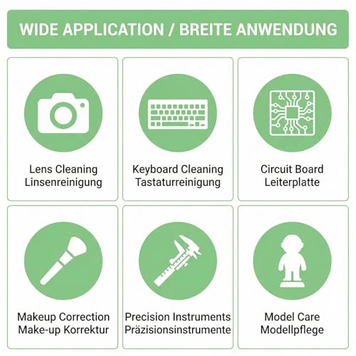 100 Pieces Dust-free Foam Swabs, Pointed Anti-Static Cleaning Swabs with PP Handle and Lint Free Cloth for Precision Optics Printheads