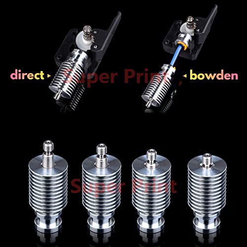 Prusa I3 MK3S+ Hotend,V6 All Metal Hotend,V6 J-head Hotend, Heater Block Heatbreak for V6 Hotend PT100 Prusa I3 MK3 MK3S MK2 Series 3D Printer etc.(Plated Copper Nozzle Kit)