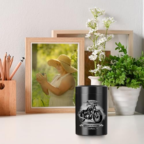 Small Urns for Human Ashes 2.75 Inch Mini Cremation Urn for Ashes Adult Aluminum Motorcycle Memorial Ashes Keepsake Urn Sharing for Female Male-1pcs 1pcs-Motorcycle