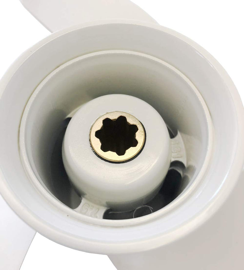 Yamaha Propeller for Boat 6hp 8hp F6 F8 / Boat Outboard Propeller 8 1/2x8 1/2-N for Yamaha 2/4-stroke Engine 7 Spline Tooth 6G1-45941-00-EL