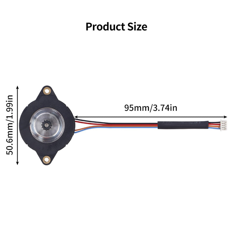 FYSETC 3D Printer Accessories for Crealty K1 Series: Replacement 36mm Extruder Motor High Torque 12 Teeth Shaft Gear Drive Board Connected Cable 1.8 Degree 1.0A Compatible K1/Max/K1C/Ender3V3