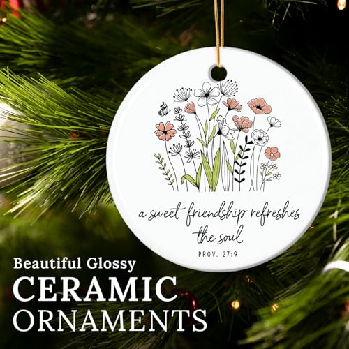 Best Friend Ornaments for Women - Christian Friendship Gifts for Women