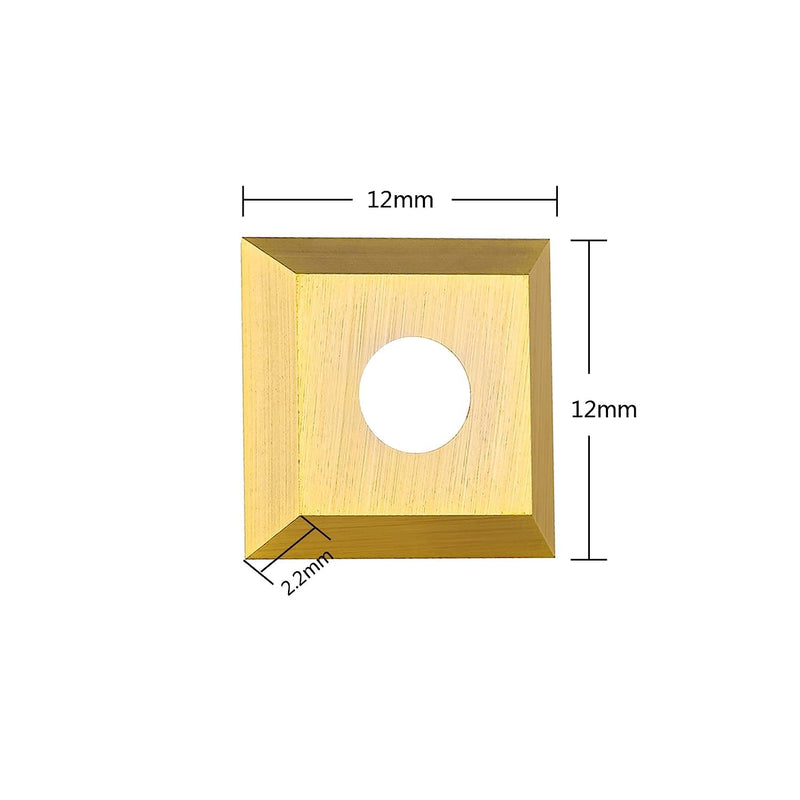 [Australia - AusPower] - SpeTool 10pcs 12 mm x 12 mm x 2.2 mm Carbide Insert with ATS Coating Replacement for Insert Router Bit 