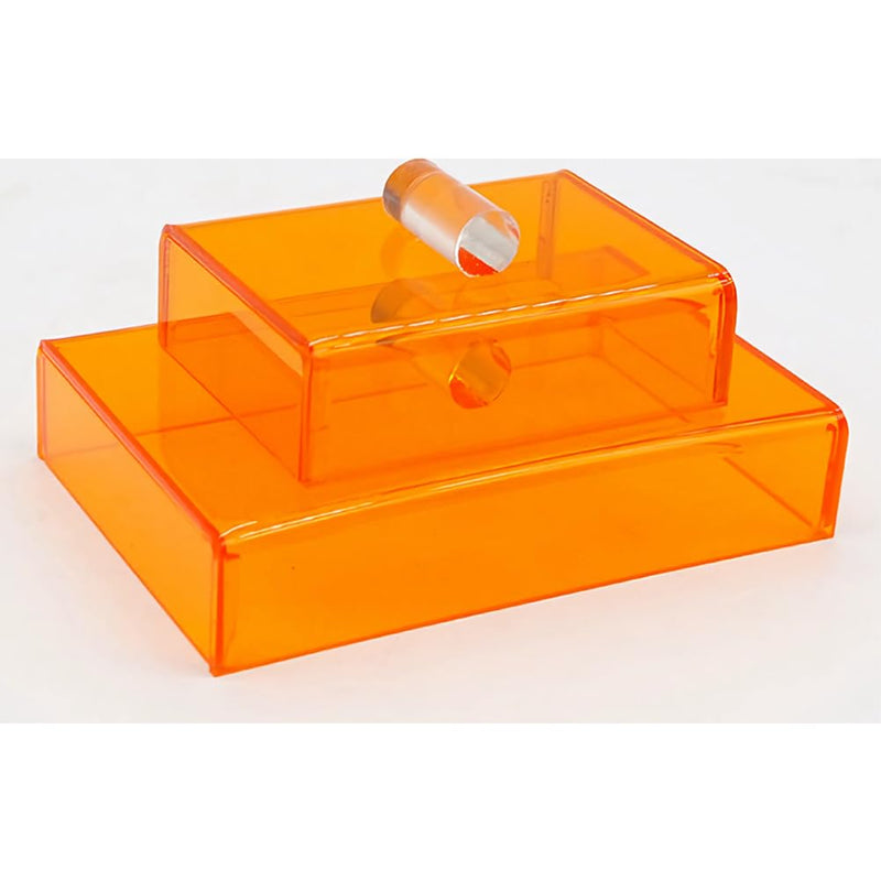 [Australia - AusPower] - Dental Curing Light Protector Box Dental Ultraviolet Cover Orange (Small) Small 