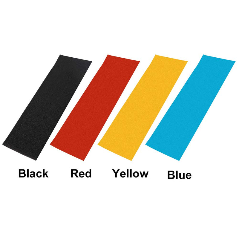 Skateboard Grip Tape, 9" x 33", Anti Slip Skateboards Sticker Waterproof Outdoor Grip Tape for Stairs Cruiser Scooters, Easy to Apply (Color:Yellow) Yellow
