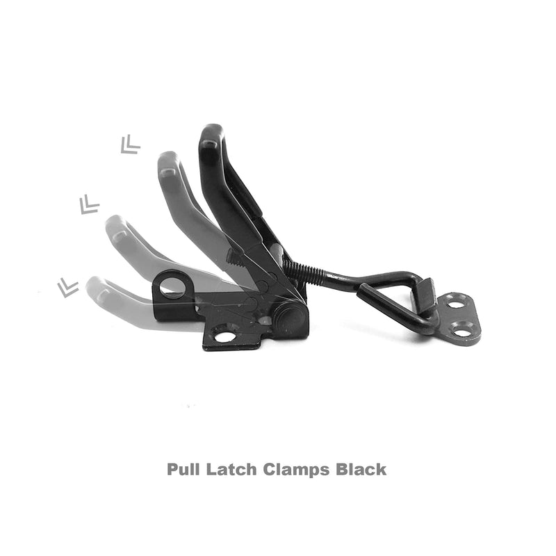 [Australia - AusPower] - 2 Pack Adjustable Black Toggle Clamp Latch(4002) Heavy Duty 550 lbs Capacity Toggle Latch & Quick Release Metal Pull Latches, Easy to Install for Lid Box Case Door Smoker(come with 10pcs 0.78" Screws) 4002?2pack? 