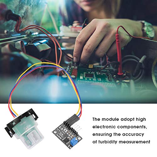 Turbidity Sensor Module - Water Quality Monitor Particles Sensor -Turbidity Sensor Level Tester Water Quality Monitoring Sewage Turbidity Value Detection Module TSW-20M