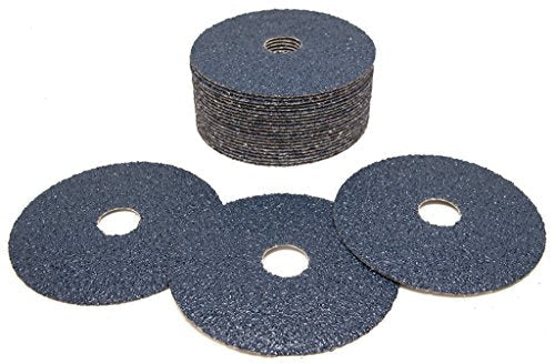 Benchmark Abrasives 4.5-inch 24-grit zirconia resin fiber sanding discs with 7/8-inch arbor, 25-pack
