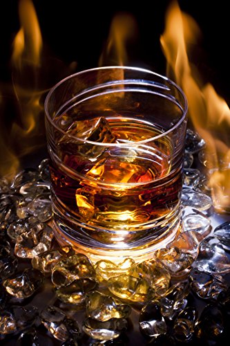 Rotating Glass (Art 002) Spinning Whiskey Glass for Any Occasions - Unique and Old Fashioned Barware Tumbler Crystal Whiskey Glasses, Spin Glasses for Scotch, Bourbon, Cocktail 320ml Art 001