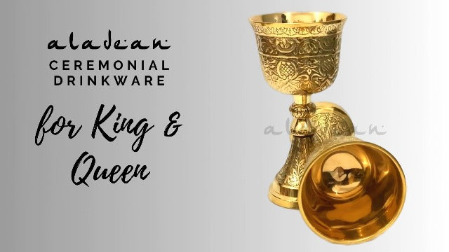 ALADEAN Vintage Chalice Goblet | 1x Royal Wine Cups of King Arthur - Renaissance Medieval Goblet Gifts, Wedding Anniversary Ceremonial Drinkware Pack of 1pc (King Chalice) King Chalice