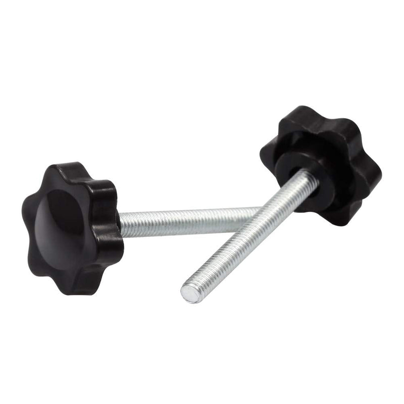 [Australia - AusPower] - SPEEDWOX 6 Pcs Clamping Screw Knob M5 x 40 Plum Hex Shaped Hand Knobs Knurled Thumb Screw Handle Clamping Knob Male Thread Metric Thread M5*40 