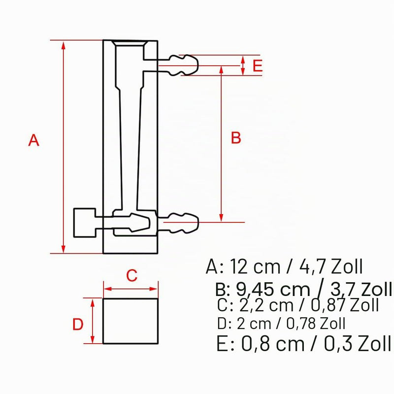 Gas Flow Meter, LZQ-7 Flow Meter 1-10LPM Flow Meter with Control Valve for Oxygen/Air/Gas