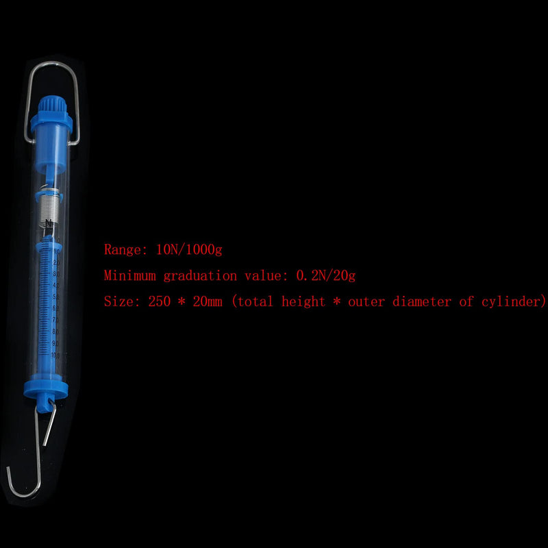 [Australia - AusPower] - Spring Scale TAODAN 5PCS 5 Sizes Scientific Plastic Transparent Tubular Spring Balance, Hanging Tube Spring Scale, 1N, 5N, 10N, 20N, 30N 