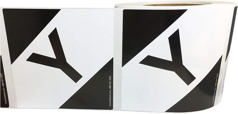 Limited Quantity Y D.O.T. Labels 4 x 4 Inch 500 Total Adhesive Stickers On A Roll
