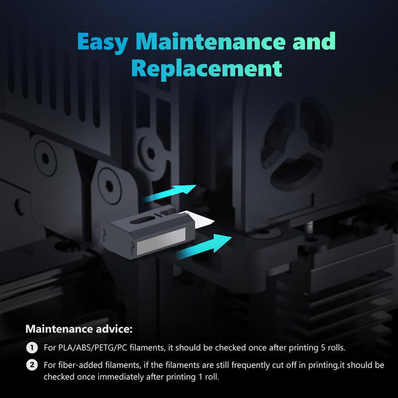 [Australia - AusPower] - Creality K2 Plus Filament Cutter, Original Creality K2/ K2 Pro Combo Filament Cutter Module Accessories, Fast Cut Off Filaments, High Durability and Quick Replacement Parts for 3D Printers (10PCS) 10PCS-K2 Series 