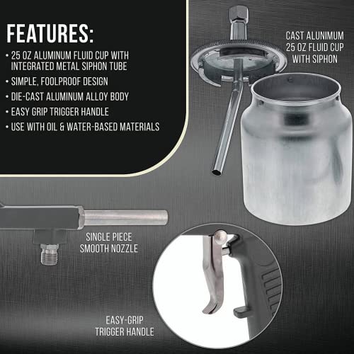 Tissting sandblaster gun kit with 750cc aluminum pot for abrasive blasting