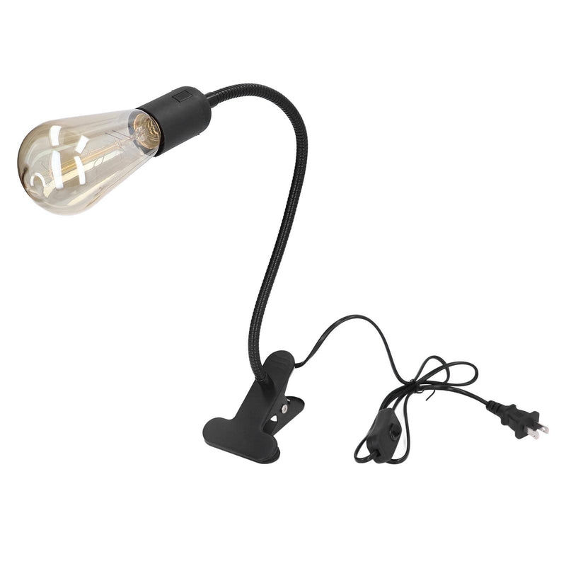 [Australia - AusPower] - Walfront E27 E26 Clip Desk Lamp Holder 360 ° Flexible Gooseneck Clip Clamp Light Bulb Holder Reading Light Stand Clamp Lamp Fixture (US Plug) US Plug 