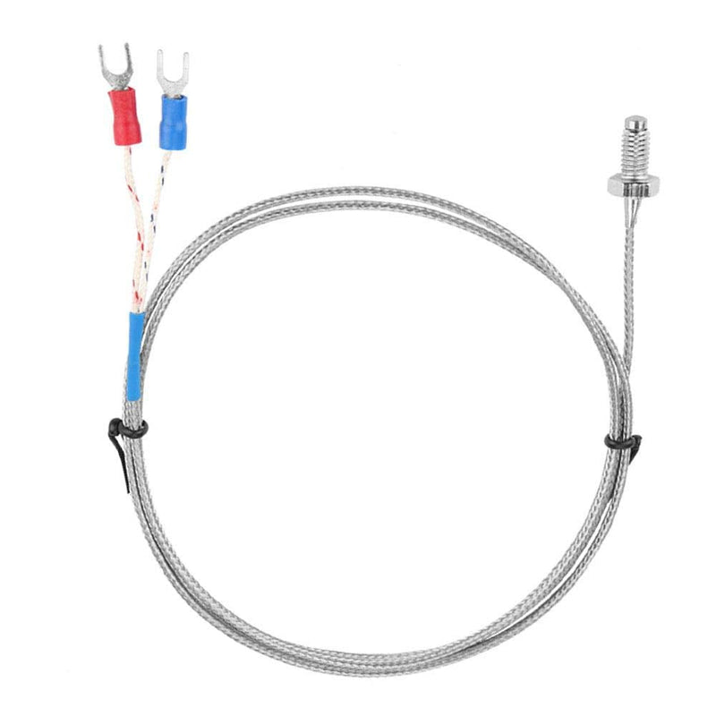 [Australia - AusPower] - Walfront Thermocouple Probe K Type with M6 Thread - Stainless Steel Temperature Sensor 0-400℃ for Industrial Ovens 3D Printers HVAC Systems ( Cable) 