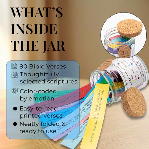 Bible Verse Jar, Read Me When Scripture Jar Gift for Women Men Style 1