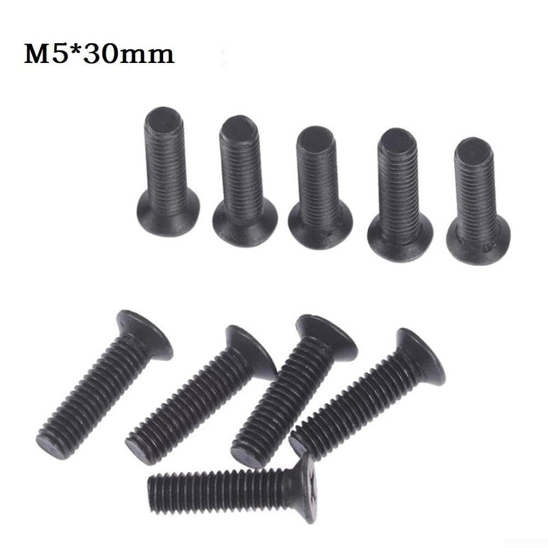 [Australia - AusPower] - M5 x 30mm Left Hand Thread Mounting Screws Compatible with UNF Chuck Shank Adapter (Pack of 10) 