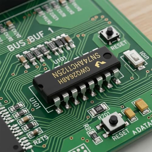 SN74AHCT125N Bus Buffer for 5V Systems Breadboards IC Socket Pack of 10 | 4 channels, 3-state output, supply 4.5-5.5 V, running time 5-10 ns, temperature -40 to 125 °C, PDIP-14 housing 181.42 mm²