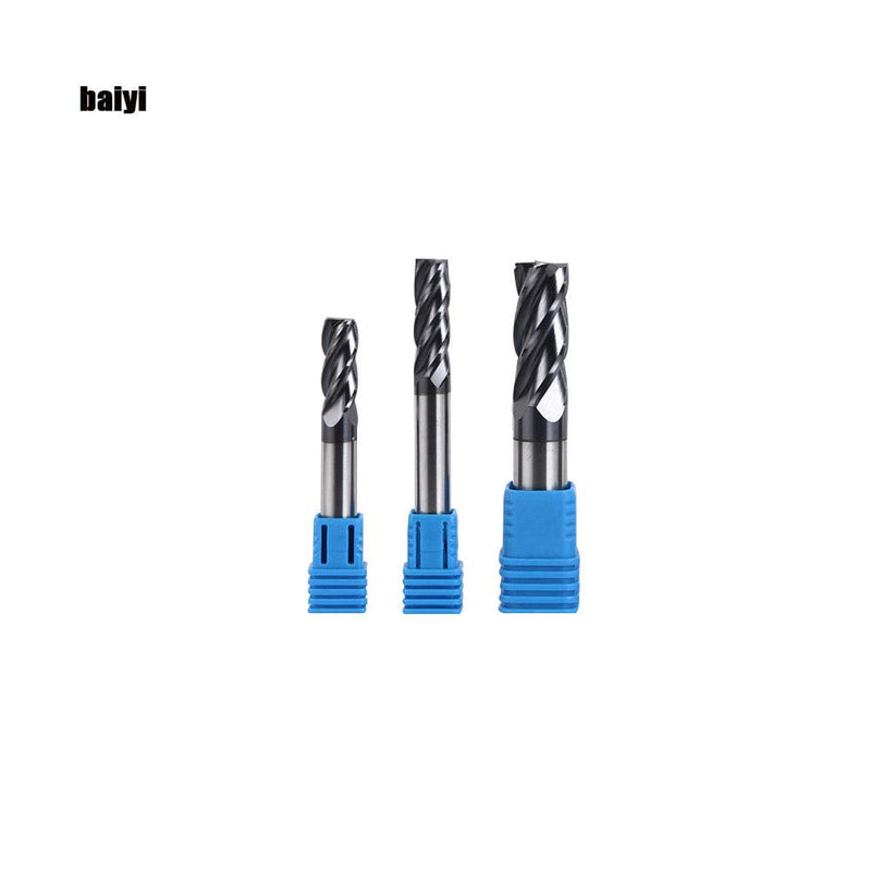 [Australia - AusPower] - 1/4" Carbide Square End Mill, HRC 45 Deg Single End 4 Flute AlTiN Coating Mill Bits 1 1/4 in 