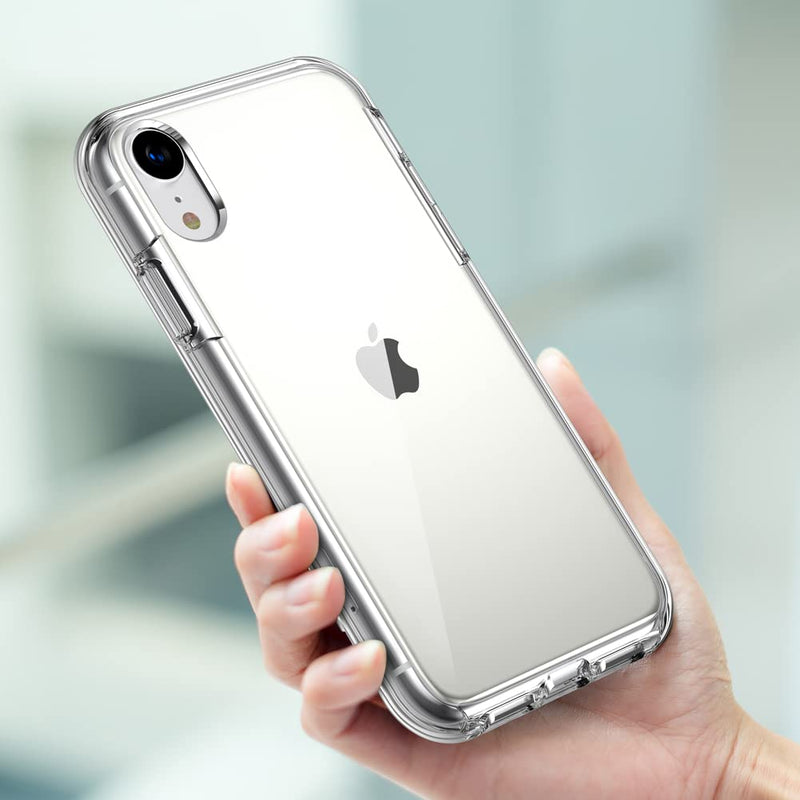 [Australia - AusPower] - COOLQO Compatible for iPhone XR Case, with [2 x Tempered Glass Screen Protector] Clear 360 Full Body Coverage Hard PC+Soft Silicone TPU 3in1 [Heavy Duty Shockproof Defender] Phone Protective Cover 111_Clear XR 6.1 inch 