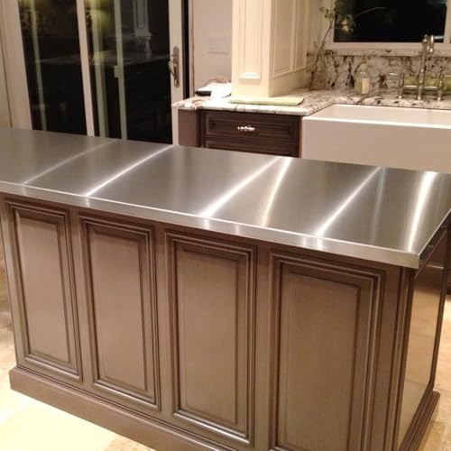 YENHOME Large Size 118x30 inch Brushed Silver Stainless Steel Contact Paper Removable Peel and Stick Wallpaper for Refrigerator Dishwasher Appliances Waterproof Stick on Backsplash Kitchen Wallpaper 30" x 118"