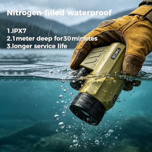 12x32 Monocular Telescope,Compact Waterproof Fogproof for Bird Watching 12x32 Desert color