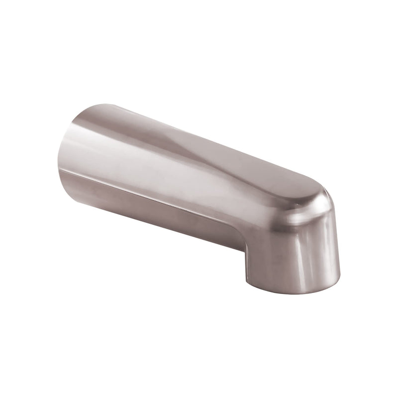 SENTO Slip On Gold Universal Heavy Durable Metal Bathroom Tub Spout Without Diverter, Heavy Duty Metal Bathtub Faucet Without Shower Diverter - 7 Inches 1/2" Copper Pipe, Satin Nickel