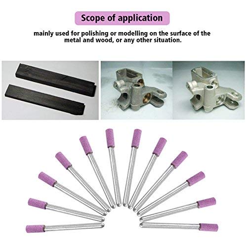 [Australia - AusPower] - Pack of 50 Sanding Disc Sharpening Shank Tools with 4 mm Whetstone Head, Durable Alloy, Long Service Life, Practical and Economical 