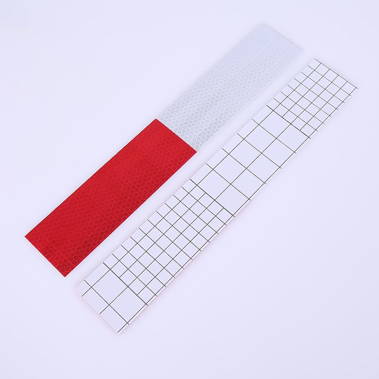 Reflective Tape 10 Pack Red/White, 2" x 12", Waterproof Self-Adhesive Safety Caution Warning Tape for Cars, Trucks, Trailers, Boats & Road Signs, Trailer Reflector 10 pcs