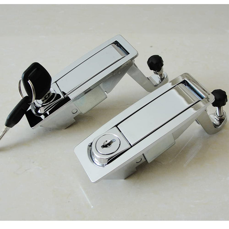 2PCS Compression Latch Lock Trigger Latch Lock Zinc Alloy Adjustable Lever Hand Operated Compression Latch Flush Silvers Silver 2 Pack