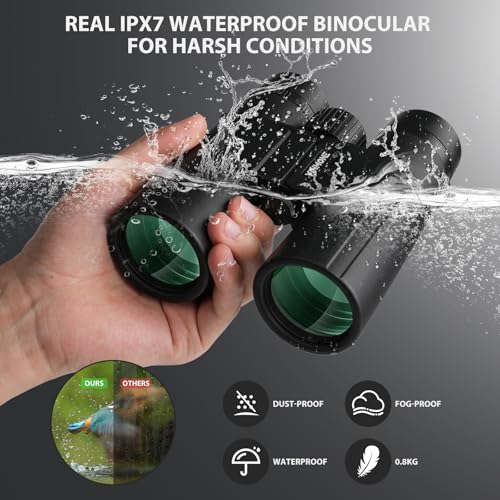 12X42 Waterproof Binoculars for Adults High Power UHD Bird Watching Hunting