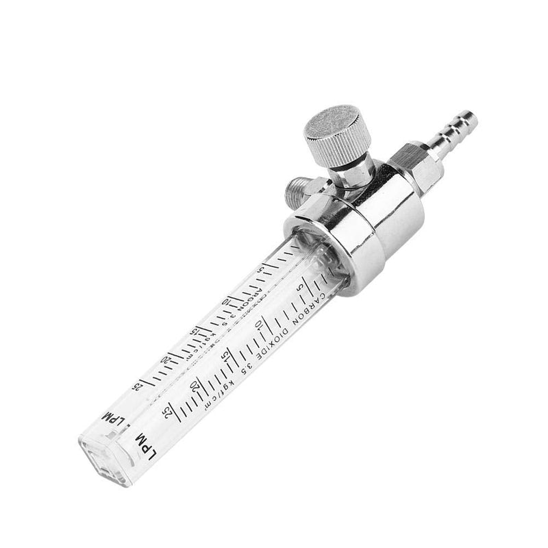 [Australia - AusPower] - Gas Flow Meter, WL-12 Tube Type Copper Chrome Plated Air Gas Flowmeter, NPT 1/4 Inlet Thread, 1-25 m3/h Measuring Range, Oxygen Flow Meter 