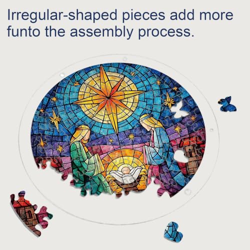 Religious Jesus Nativity Scene Acrylic Suncatcher Puzzle Gift for Women Color 03