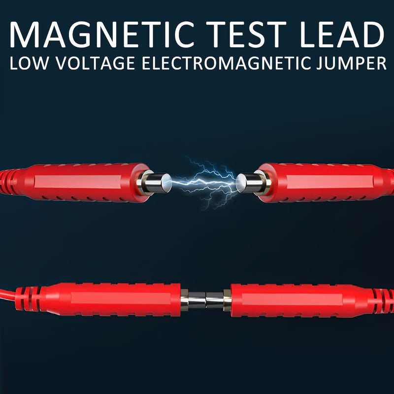 [Australia - AusPower] - 6Pcs Magnetic Test Leads Silicone Soft Flexible Jumper Test Wires 30V AC/5A 20AWG Professional Low Voltage Magnetic Jumper Wires HVAC Sensors Switches Test Lead for Testing 6Pcs Test Leads 