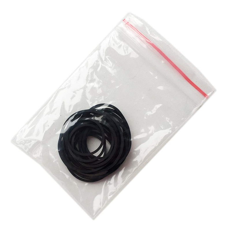 [Australia - AusPower] - Mixed Square Cassette Tape Belt Machine Recorder Rubber Belt 25/30/35/38/40/45/50/55/60/65MM （1/2 Perimeter） CD DVD Assorted Common Belt Repair Rebuild for Repair Maintenance - Black (Packs of 30) 