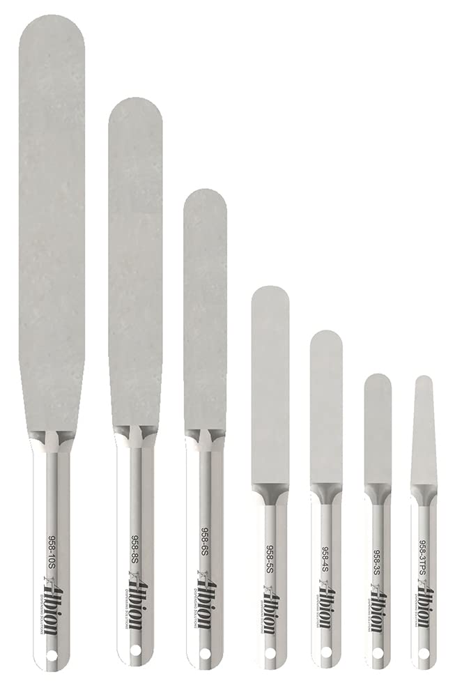 Albion Engineering 958-G01 Streamline Caulk Spatula 7-Piece Set, ?n? ???k, Stainless Steel (Pack of 7)