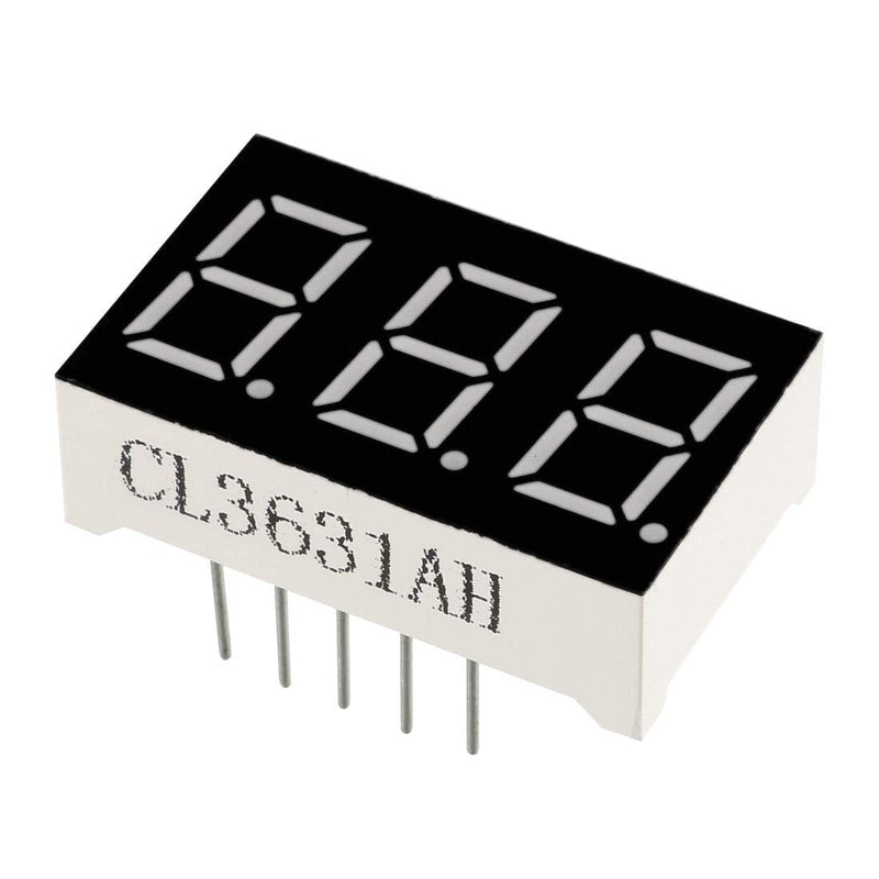 [Australia - AusPower] - uxcell Common Cathode 11 Pin 3 Bit 7 Segment Display 0.89 x 0.55 x 0.28 Inch 0.35" Red LED Display Digital Tube 5pcs 