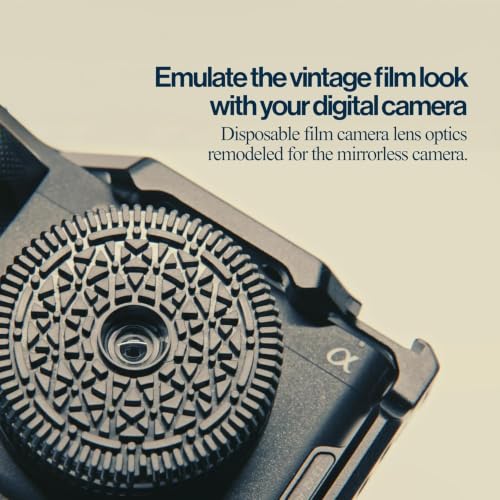 Original Retropia Repurposed Disposable Camera Mirrorless Lens | Unlimited Instant Film-Look Photos | Compact Pancake Lens, 32mm Focal Length & Fixed f/11 Aperture (Sony E-Mount Mirrorless Compatible) Sony E-Mount Compatible