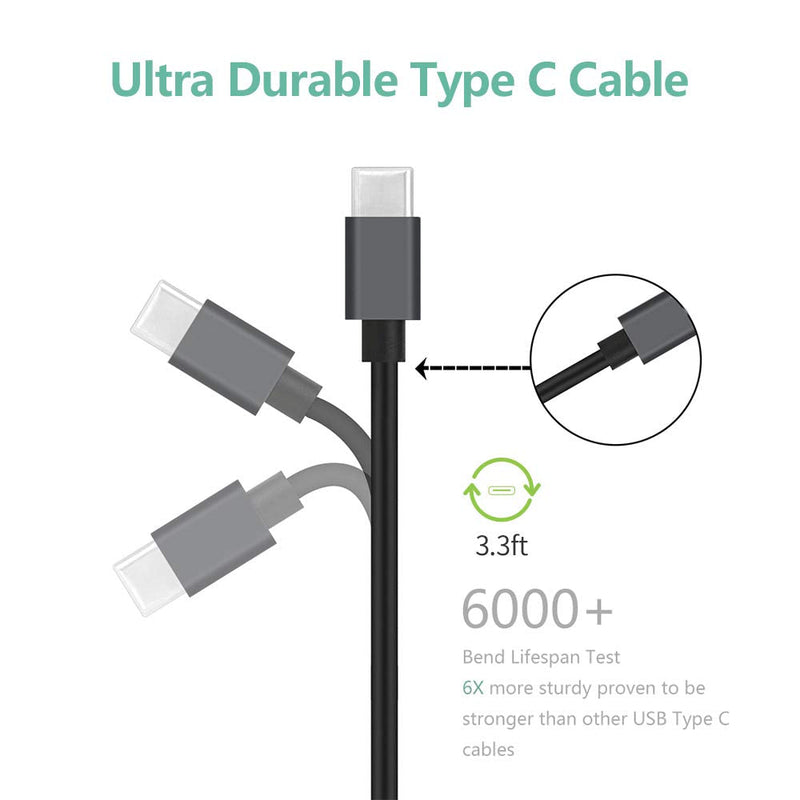 [Australia - AusPower] - Rapid USB C Car Charger, Compatible for Samsung Galaxy S24/S23/S22/S21/Note 20/Ultra/10/Plus/9/8/S20/S10+/S10e/S9/S8/A50/A70, Quick Charge 3.0 Dual USB 18W Fast Car Charger+ Type C Cable 3.3ft Dark Grey 3.3ft cable 