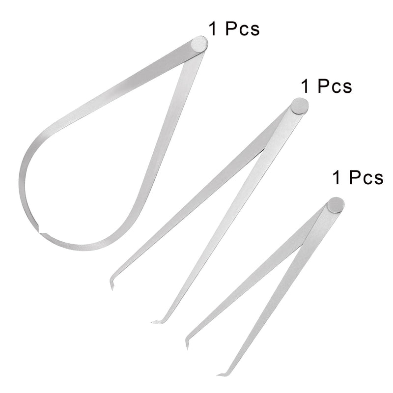 [Australia - AusPower] - HARFINGTON Firm Joint Inside Outside Caliper Set 8 10 12 Inch 410 Stainless Steel Firm Friction Joint for External Internal Measurements 