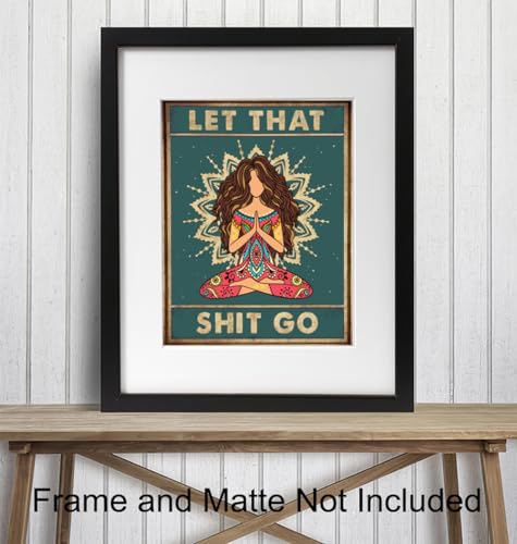 New Age Mandala Wall Art LARGE 11x14 - Zen Wall Art for Home - Mandala Art spiritual Gifts - positive Print - Inspirational Wall Decor - Bohemian - Buddha Art Yoga Decor - Unframed 11"L x 14"W