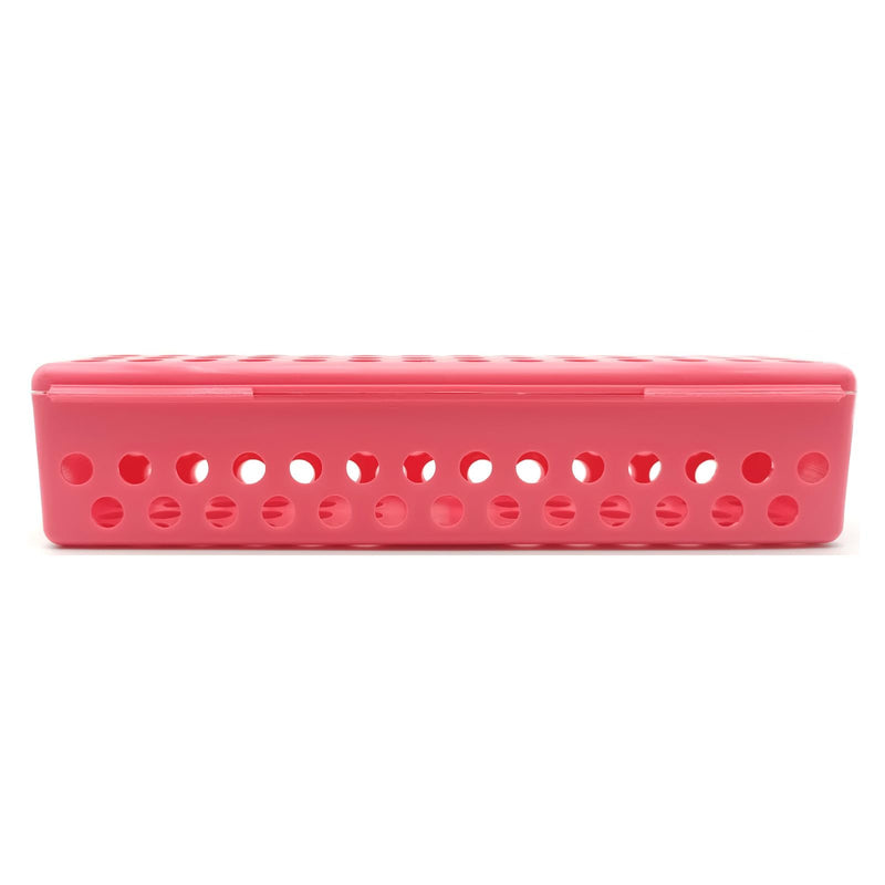 [Australia - AusPower] - Dental Instrument Sterilization Box Dental Autoclave Plastic Sterilization Cassettes Box (Pink) Pink 