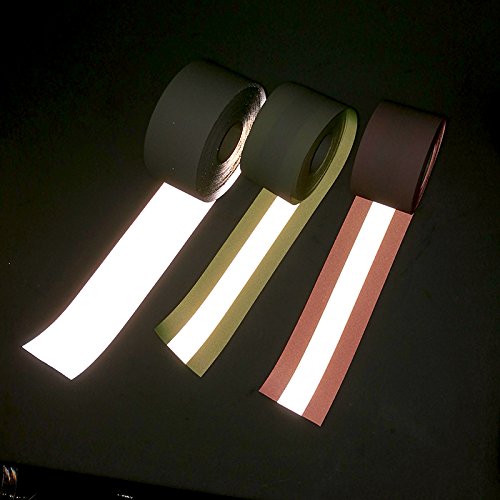 2" x 16' High Visibility Fluorescent Yellow Reflective Flame Fire Retardant FR Fabric Tape Sew on 50mmx5m