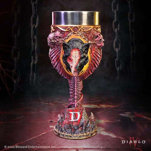 Nemesis Now Diablo IV Mephisto Goblet, Dark Fantasy Drinkware, Collectible Diablo IV Merchandise and Gifts